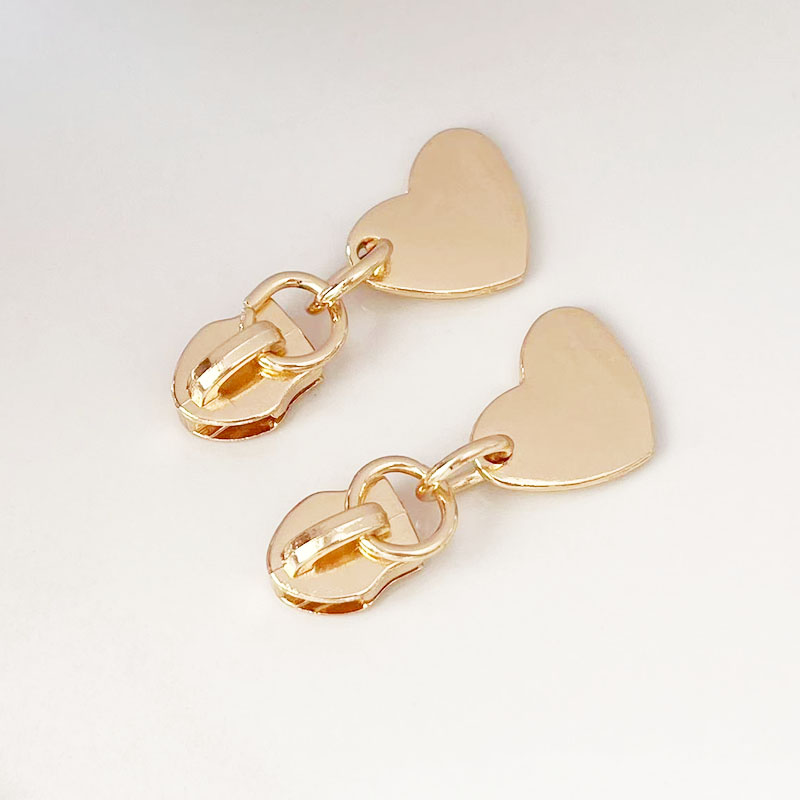 5 Heart shaped Zipper Head Pulling Head Pulling Lock Brand Zipper Accessories Pulling Piece Box Bag Handbag Metal Zinc Alloy factory direct sales
