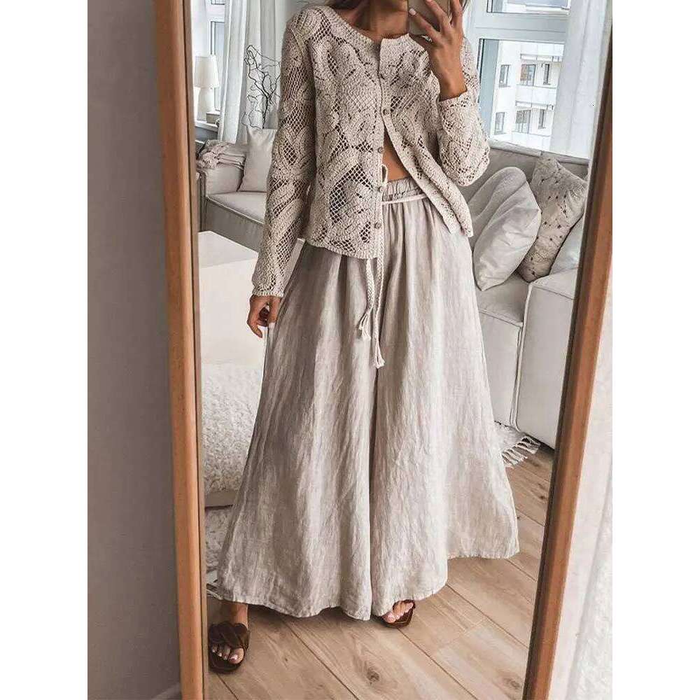 Elegant Beige Casual Hollow Out Shirts Women's Vintage Hook Floral Lace Long Sleeve Button Blouse French Tops Blouses Clothes