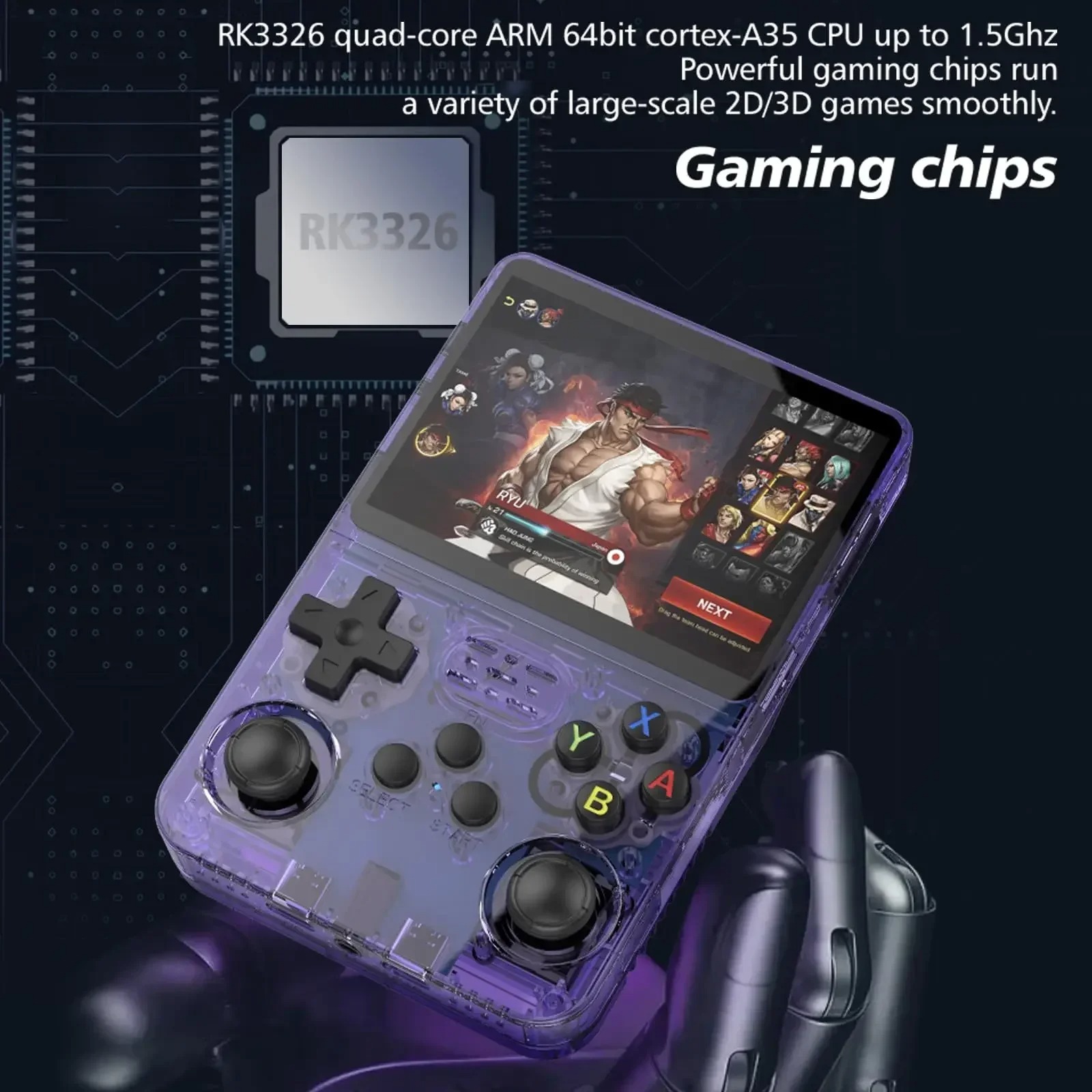 New Open Source R36s Handheld Game Console Linux System Pocket Video Player 3.5 Inch IPS Screen Classic Retro Gaming