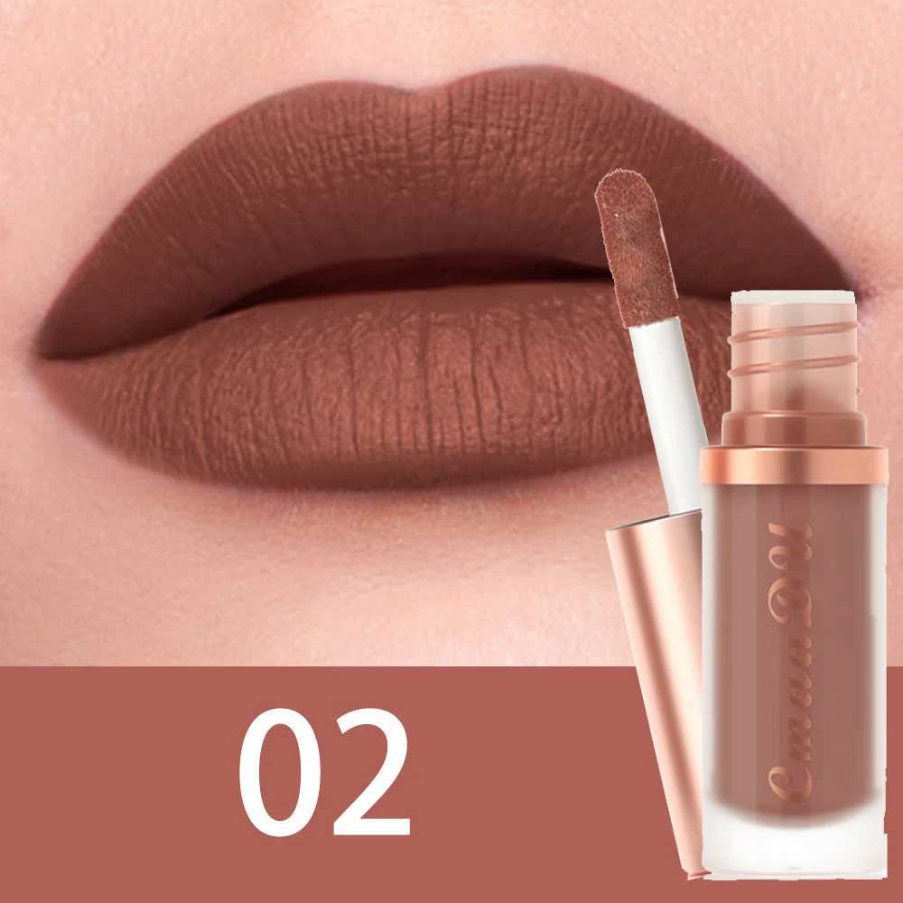 Dark Red Matte Velvet Lip Gloss Nude Brown Lip Glaze Lasting Moisturizing Non-stick Cup Fading Waterproof Liquid Lipstick Makeup XJ250623