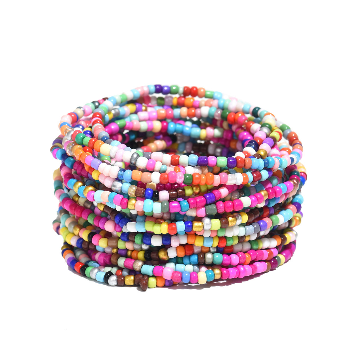 Design Women's Multi-Layer Style Corful Seed Beads High-End Bracelet Jewelry
