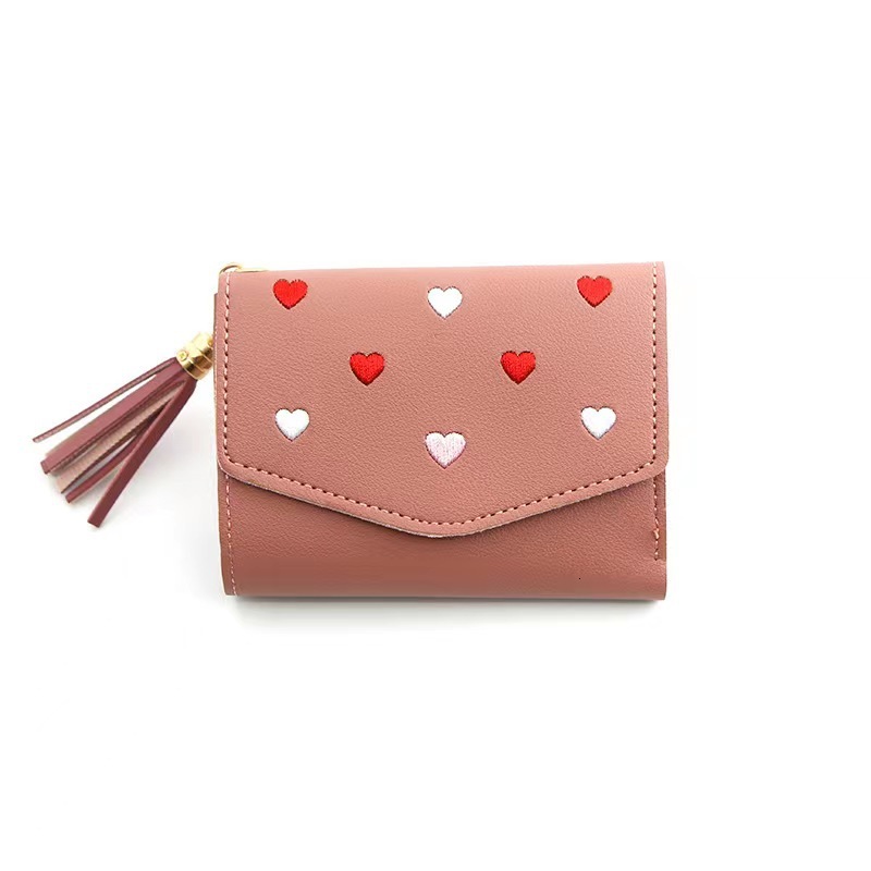 Free Shipping 2025 New Designer Bag New Korean Style Wallet For Women Short High-end Handbag Heart-shaped Card Holder Urban Fashion Coin Purse Wholesa