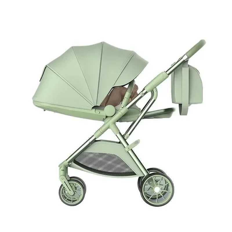 2025 Portable Baby Stroller Foldable Two-way Multifunctional Lightweight Baby Stroller Four-wheel Baby Stroller with Mother Bag XJ250623