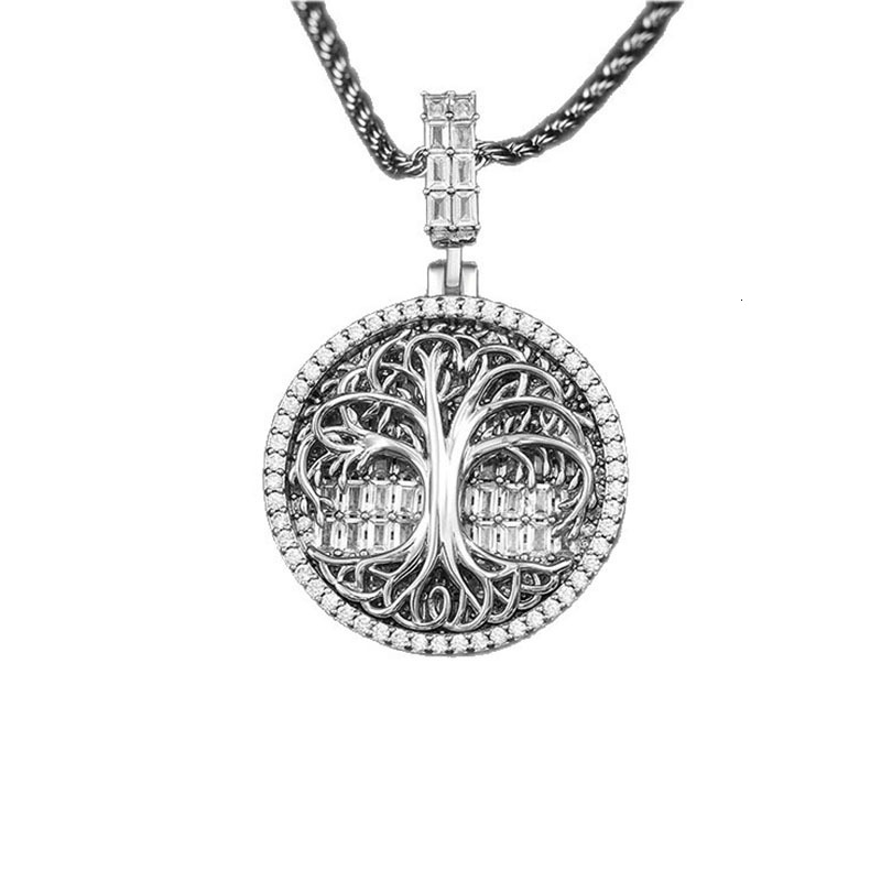 Luxury Moissanite Hip Hop Punk Trendy Diamond Inlaid Niche Luxury Personalized Men's Statement Pendant Necklace Pass the diamond tester