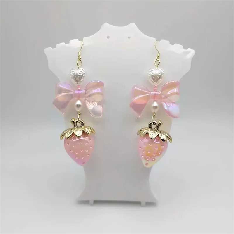 Pastel starry coquette cottagecore bow earrings pearl heart milky XJ250623