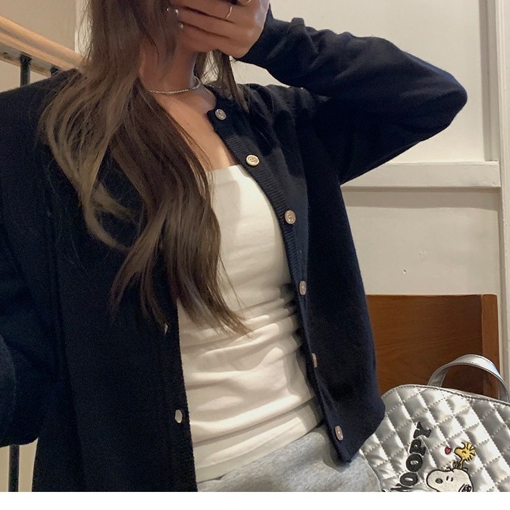 FD145 New soft and glutinous niche design short high-end temperament top