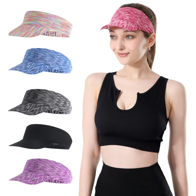 Running Overhead Hat Sun Protection Outdoor Sports Women's Hair-tying Sweat-wicking Breathable and Portable Sun Hat Summer Ice Silk Hat Sun Visor