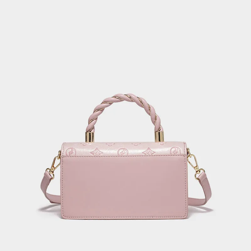 2025 high quality designer bag shoulder bag New Camelia Pink Floral Print Square Bag Women's Luxury Crossbody Purse - Designer-Inspired Handbag D