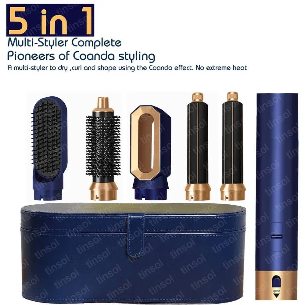 New 5 In1 Straightener Styler Curling Iron With Brush Hairdryer For Dryer Hair Multi Style
