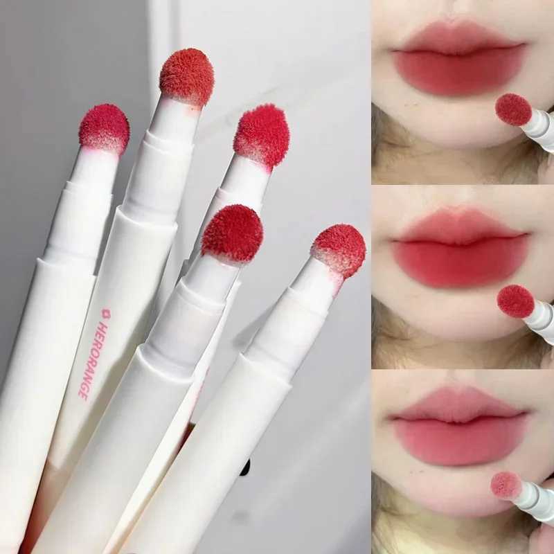 Fluffy Velvet Soft Lip Glaze Liquid Lipstick Cream Nude Matte Rose Red Pigment Waterproof Long Lasting Dye Cheek Lip Tint Paste XJ250623