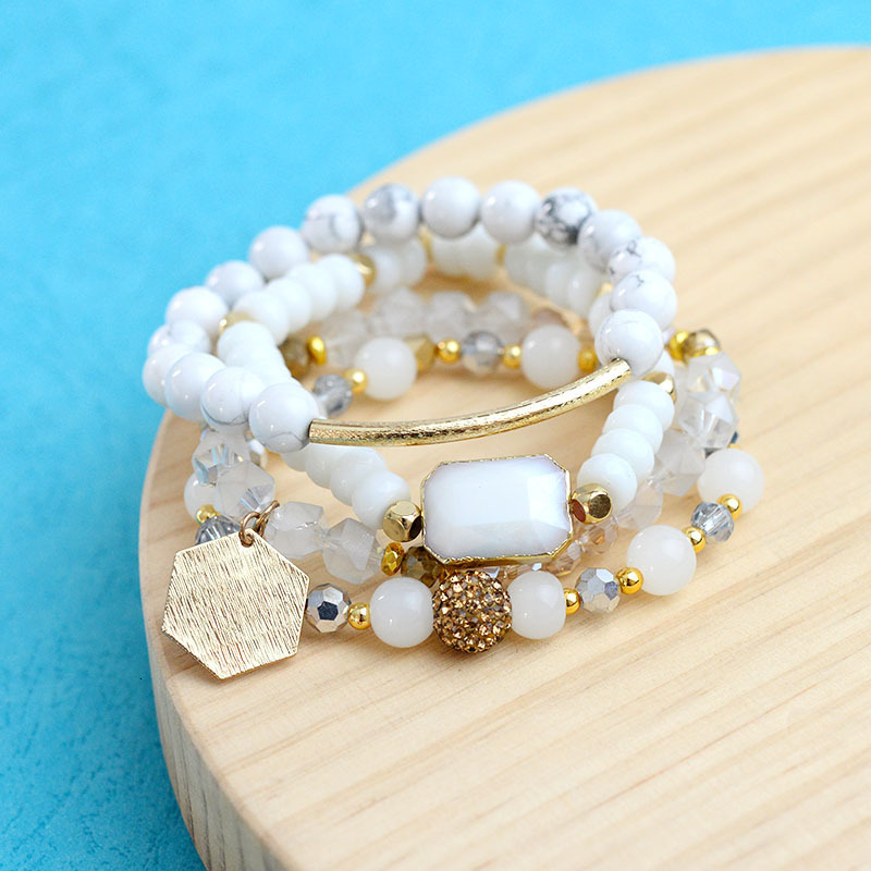 Charm Bracelets RH Fashion Boho Beaded Bracelet Jewelry Multi 6pc Stack Bracelet Bangle Sets For Women Gift 230907