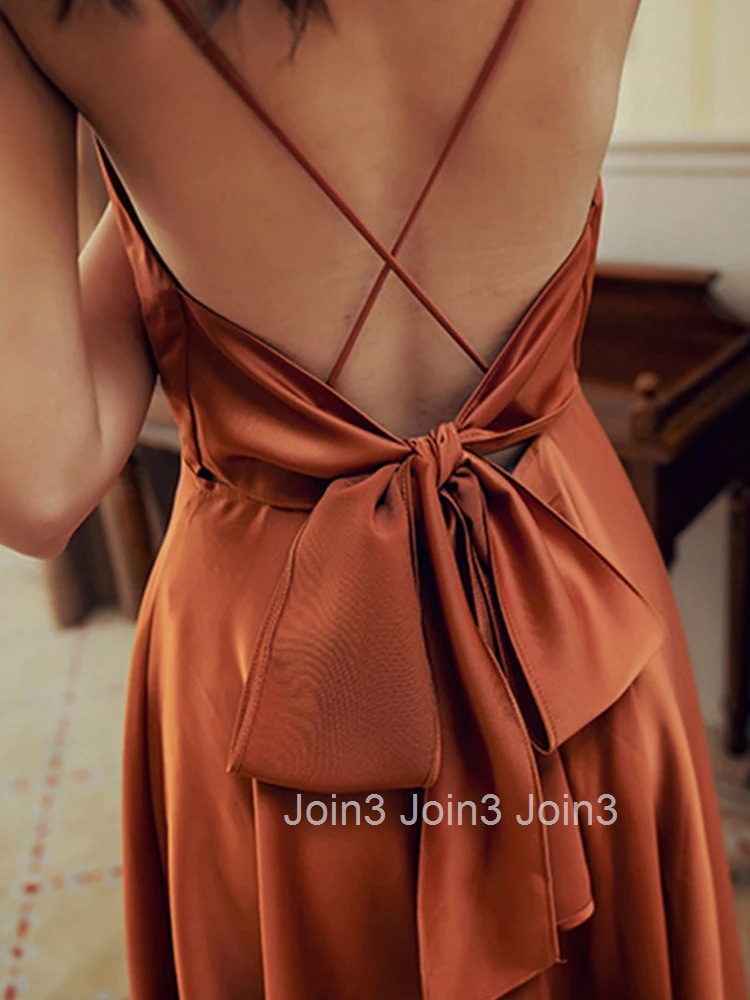 New Fashion Summer Women Elegant Long Dress Chic Satin Sexy Strap Backless Dresses A-line Party Prom Beach Robe Femme Vestidos