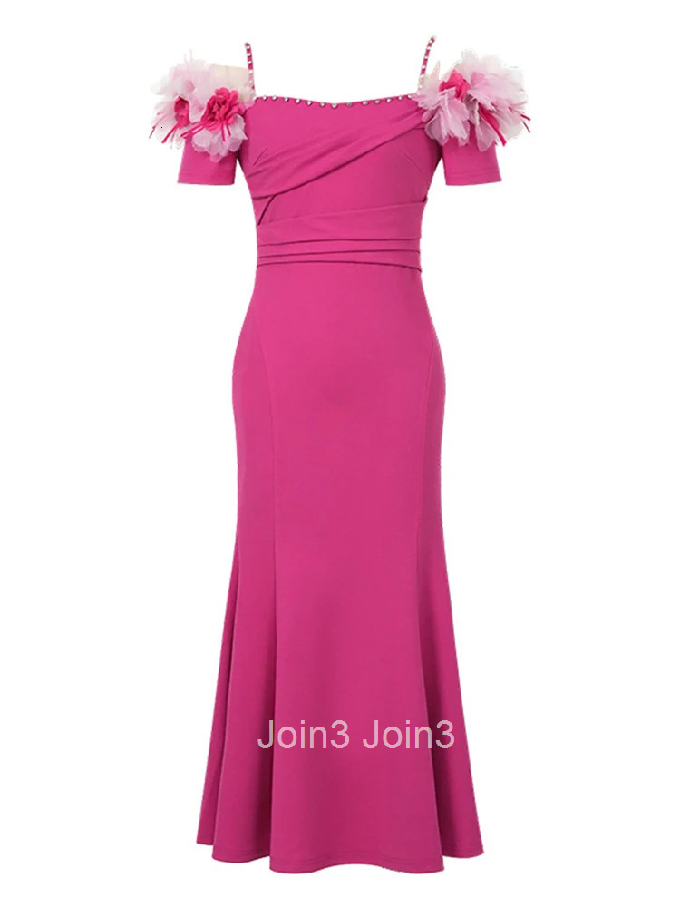 New Summer Fashion Sweet Off-Shoulder Evening Dress Women Clothes Elegant Luxury Sexy Sling Slim Party Prom Vestidos Fiesta Robe