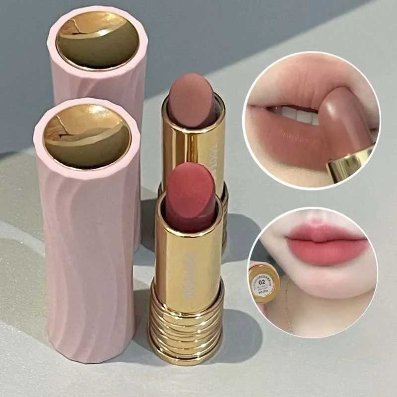 Red Brown Velvet Matte Lipstick Moisturizing Waterproof Nude Apricot Lip Tint Non-stick Cup Lip Gloss Lipstick Cosmetics Makeup XJ250623
