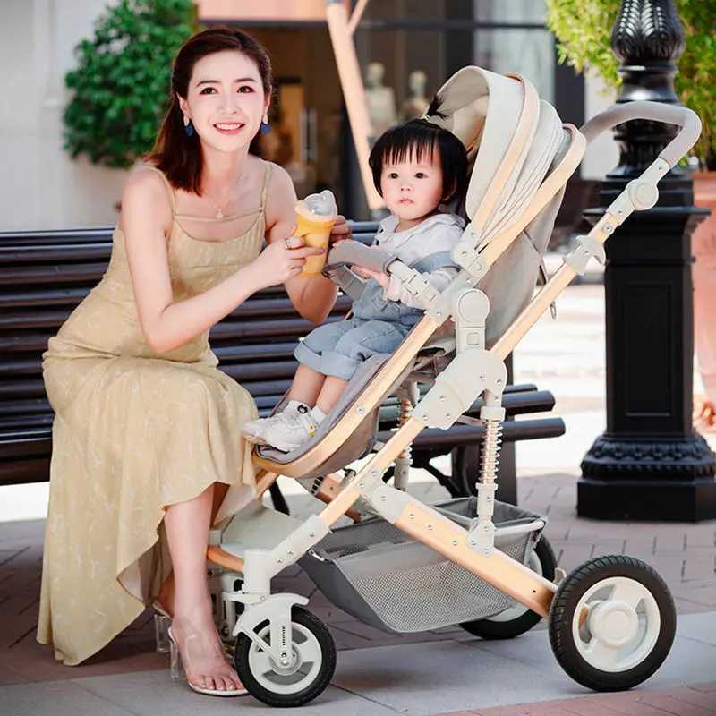 2025 New baby stroller Sleek Portable Stroller Luxury Baby stroller Baby carriage High landscape Portable travel pram newborn XJ250623