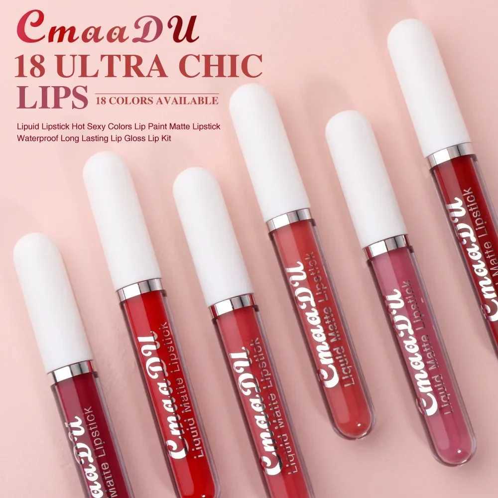 3Pcs/Set Waterproof Matte Nude Lip Gloss Brown Nude Pigment Dark Red Long Lasting Velvet Liquid Lipstick Women Makeup Lip Glaze XJ250623