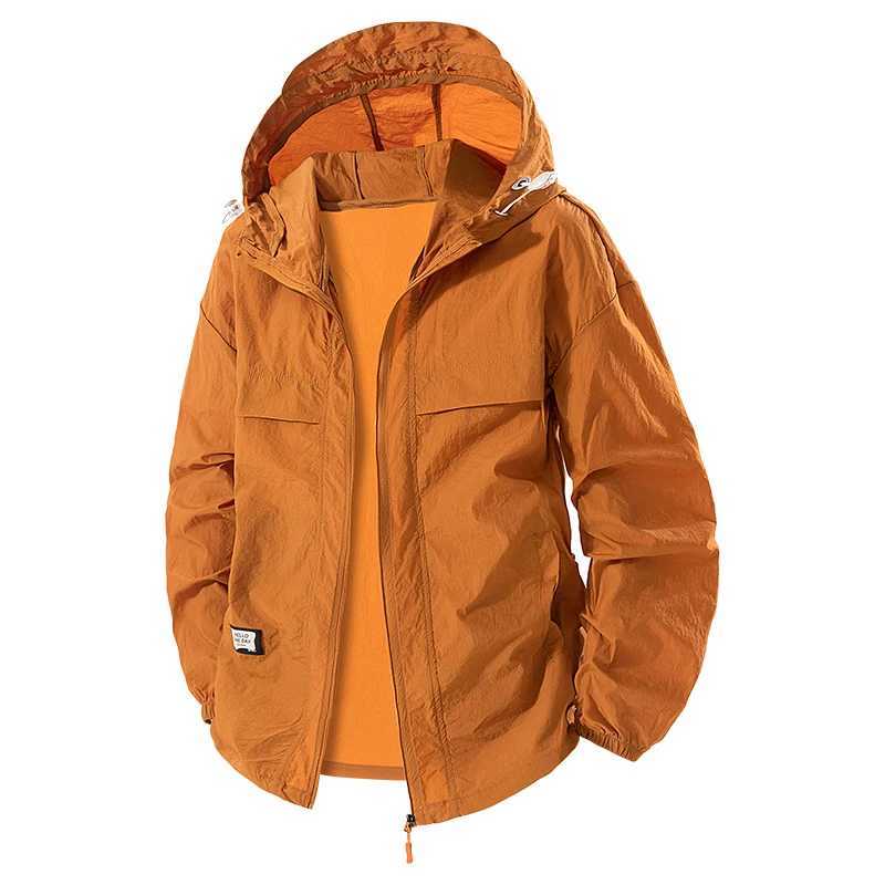 New Summer Men Hooded Large Size M-XL Sunscreen Clothing Mens Fashion Outdoor Light Breathable UPF50+ Couple Skin Jacket W250623