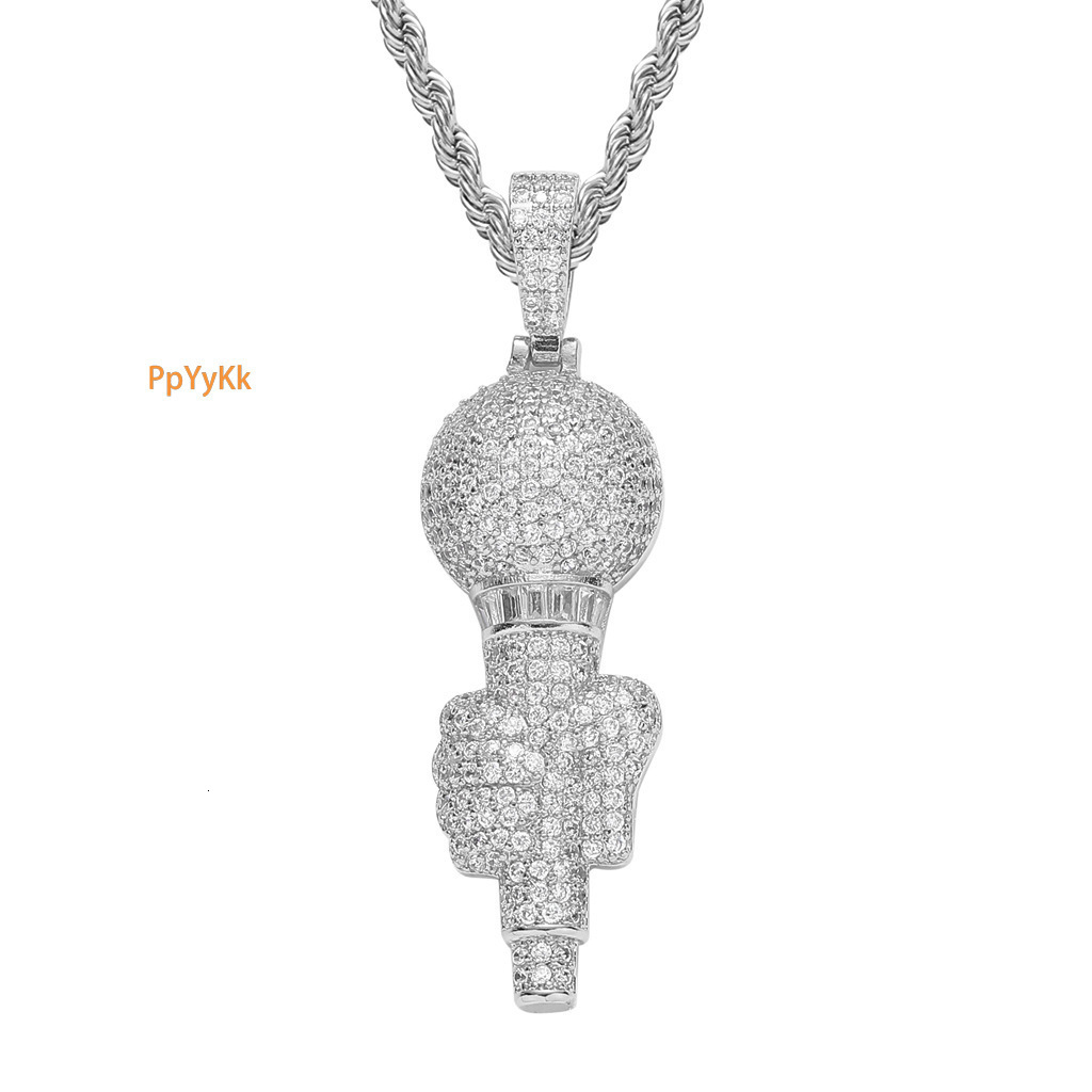 Luxury Moissanite Hip Hop Iced Out Torch Bearer Pendant Necklace with Trophy Inspired Design Pass the diamond tester