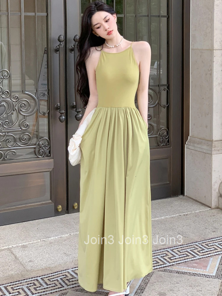 New Fashion Summer Long One Piece A-Line Dress Women Ladies Clothing Casual Strap Sleeveless Slim Maxi Robe Femme Mujer Vestidos