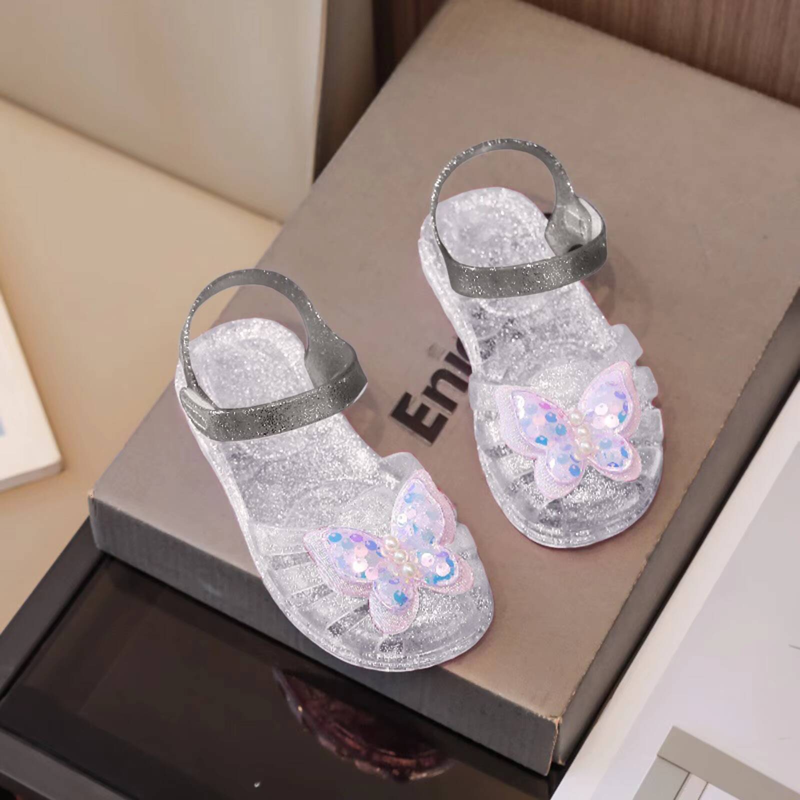 On For Shoes Slip Kids Ddmyshoesvip Dress Up Flat Children's Shoes Sequins Butterfly Mary Toddler Sandals Size Girls Ddmydesign