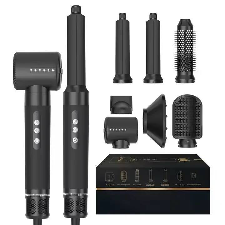 7 in 1 Professional Straightener 1400W Curler Electric Comb Dryer Brush Hot Volume Curlers Hair Style Set