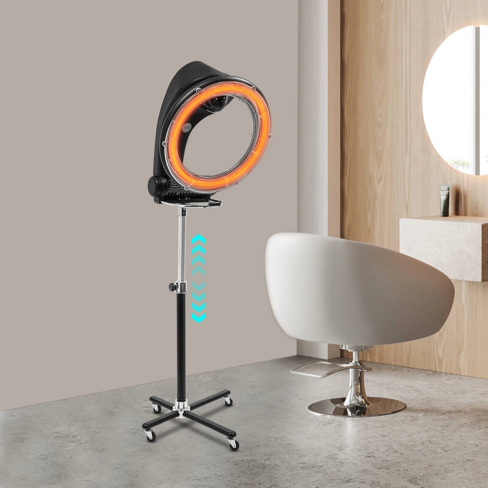 1000W Standing Professional Processor Height Adjustable 360° Hair Dryer with Wheels Multi-Functional