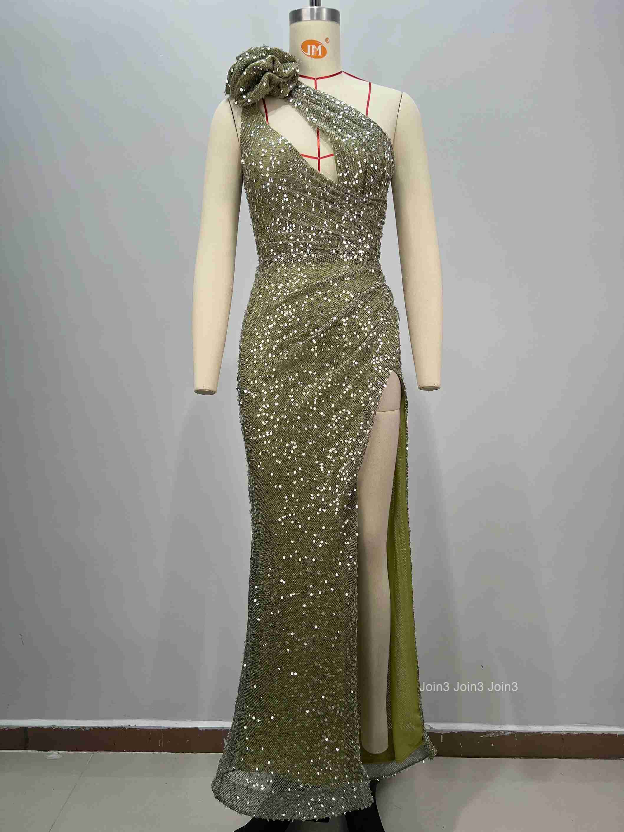 New Womens Spaghetti Strap Sequin Luxury Strapless Backless Evening Gown Floor-Length Dress