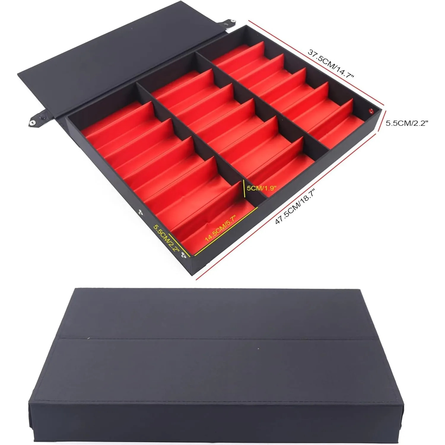 Eyeglasses Sunglasses Display Stand Holder Rack Case Eyeglass Box Sunglass for Multiple Glasses 18Pairs 250610