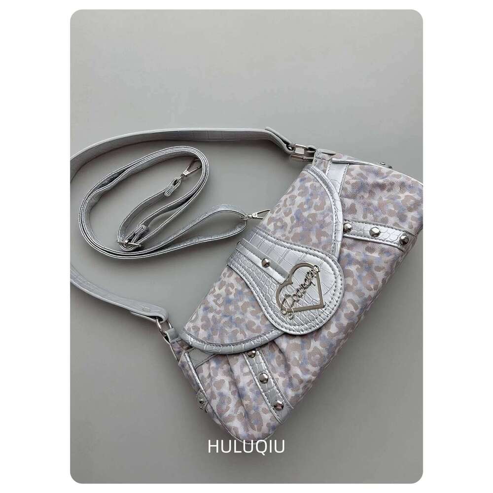 Y2k Leopard Shoulder Women Vintage Korean Fashion Trend Crossbody Bags Haruku Streetwear Aesthetic Youth Bag