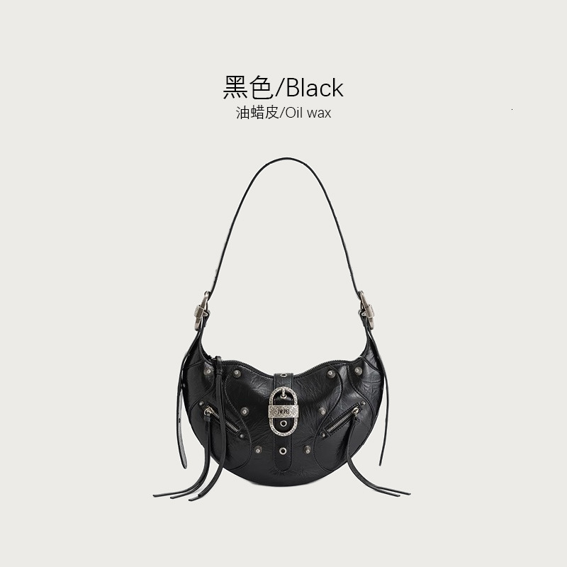 DHAL JWpei Large Capacity Motorcycle High-End Niche Design Light Luxury Genuine Leather Crossbody Shoulder designer bags Bag for Women