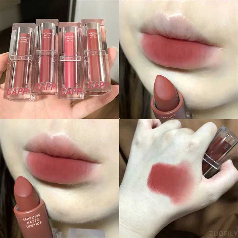 Transparent Acrylic Lipstick 6Colors Lip Stick Sexy Woman Velvet Matte Lipgross Tint Long Lasting Waterproof Lip Makeup Cosmetic XJ250623