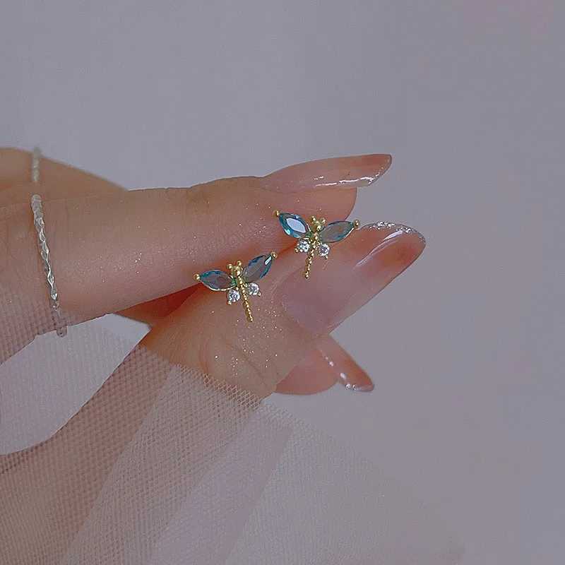 France Crystal Dragonfly Earrings Exquisite Zircon No allergies No rust Earring Best Gift for Girls Jewelry AccESSoriesXJ250623