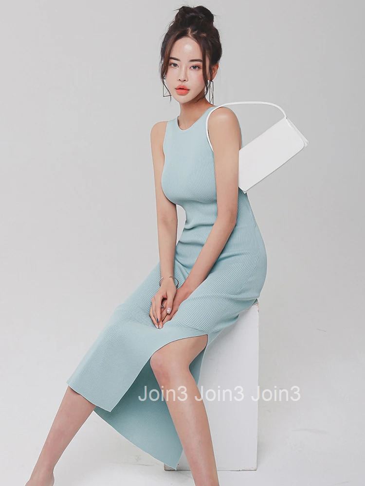 Summer Elegant Women Evening Dress Knitted Chic Sexy Backless Skinny Midi Party Beach Mujer Stretchy Robe Femme Vestidos Fiesta