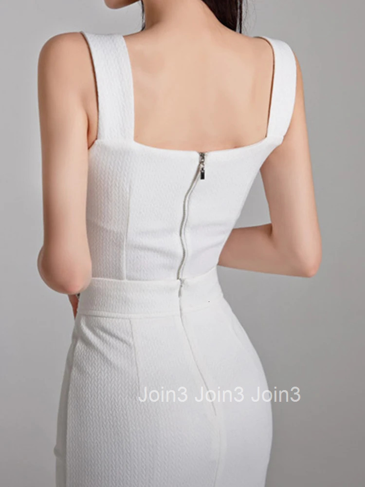 Summer White Sexy 2 Pieces Outfits Elegant Women Chic Strap Short Cropped Tops Shirt Blouse High Waist Midi Skirt Mujer Slim Set