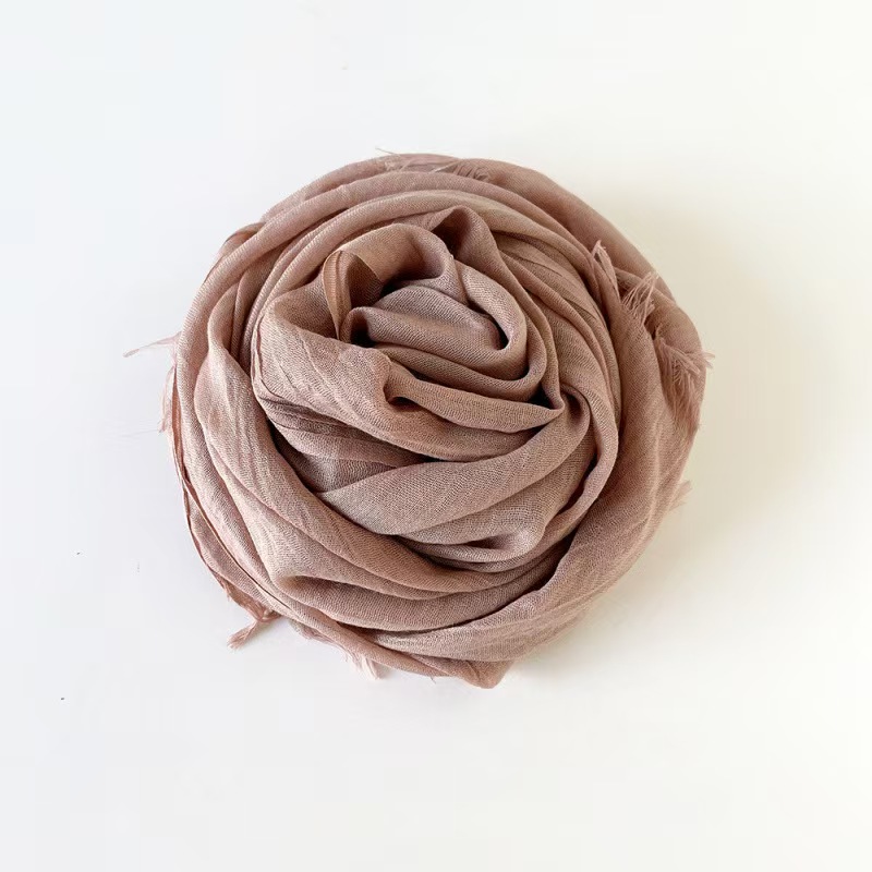 T1041 solid color scarf summer sun protection extended shawl all-match cotton and linen scarf monochrome silk scarf headscarf
