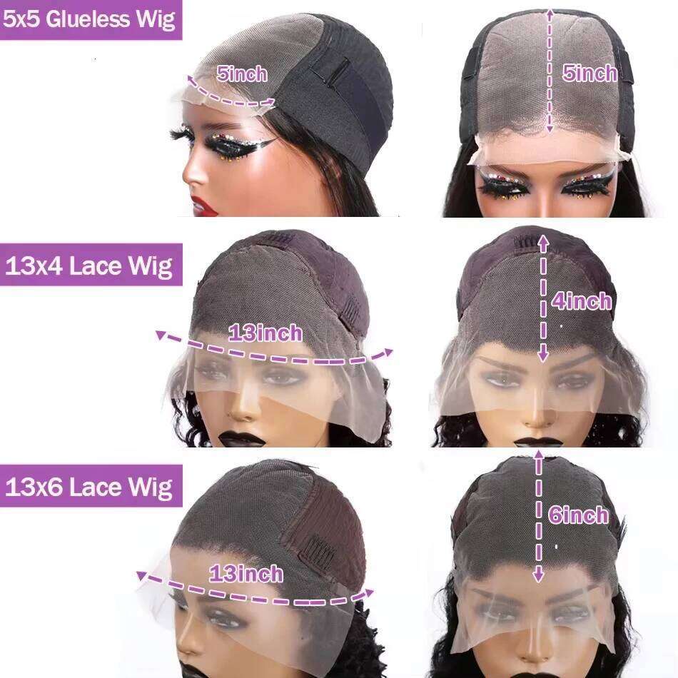LInks Body Wave Human Hair Front 300 Density 13x6 HD Lace Frontal Wigs 30 40 Inch 5x5 Glueless Closure Wig