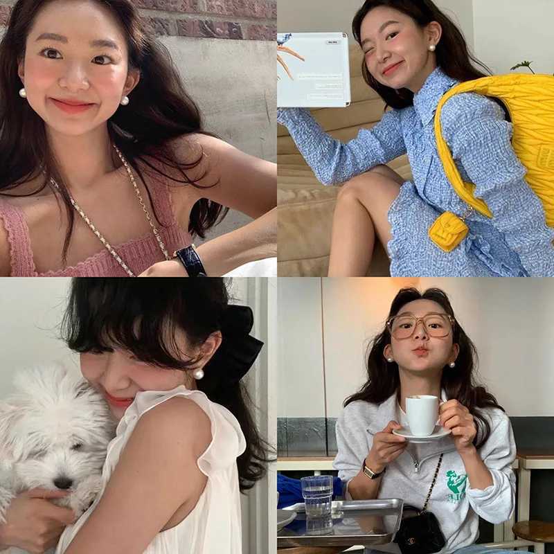 White Color Pearl Stud Earrings for Women Fashion Jewelry Cute Wedding Bridal Earrings Girl Gifts Accessories Brincos XJ250623