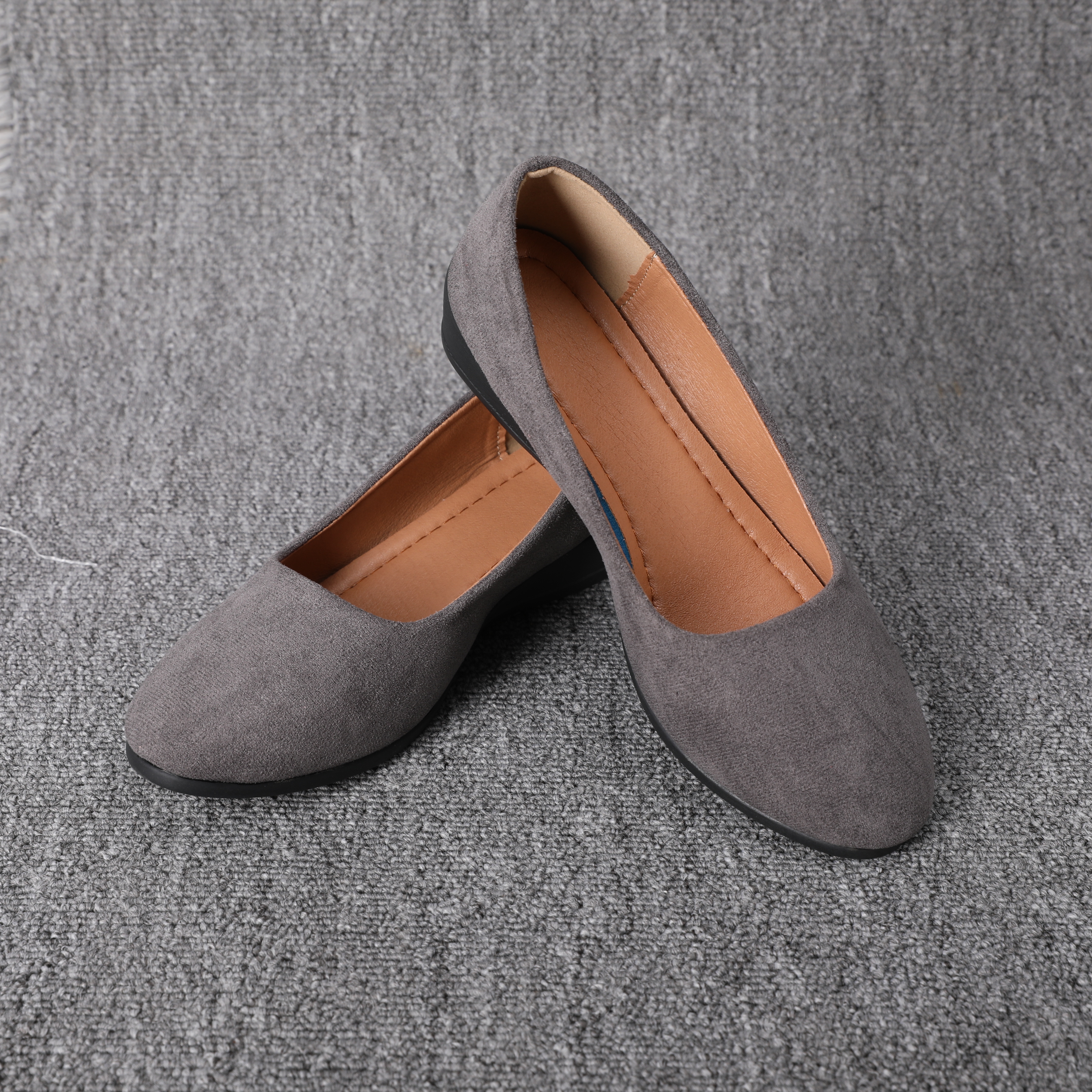 222-Women's Four Seasons Classic Cloth Shoes Pumps with Elegant Biased Heels Suitable for the office