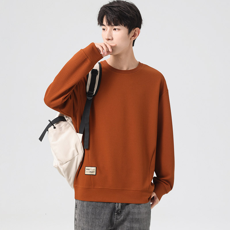 Autumn Winter New Plus Size Sweatshirt for Big and Tall Men Long Sleeve Versatile Crew Neck Pullover Oversized Top Men's Clothing