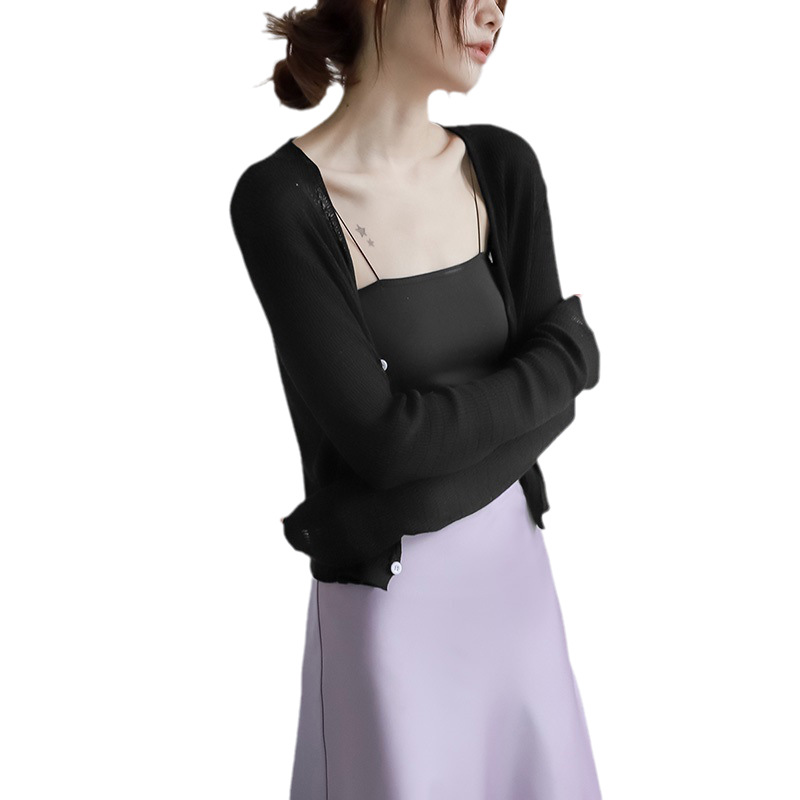 BV330 Summer thin with suspender skirt outer cover air conditioning shirt shawl top