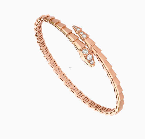 HRSC High Version for Women Bone Open Full Dia Light Niche Snake Head Elastic Layered Bracelet