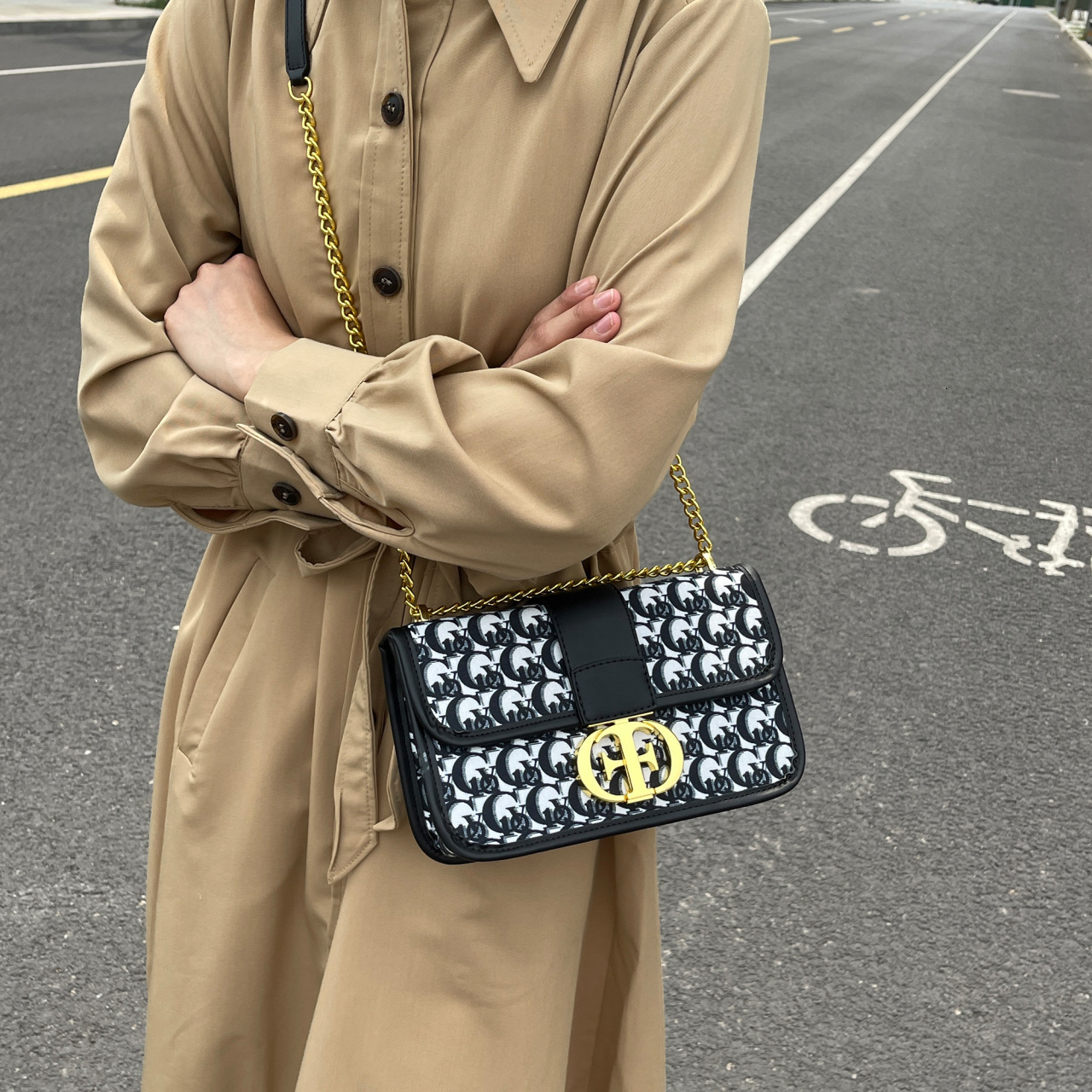 Free Shipping Luxury Bag Designer Bag International Trend Women's Bag 2025 New Fashion Same Style Small Square Bag High-end Crossbody Chain Shoul