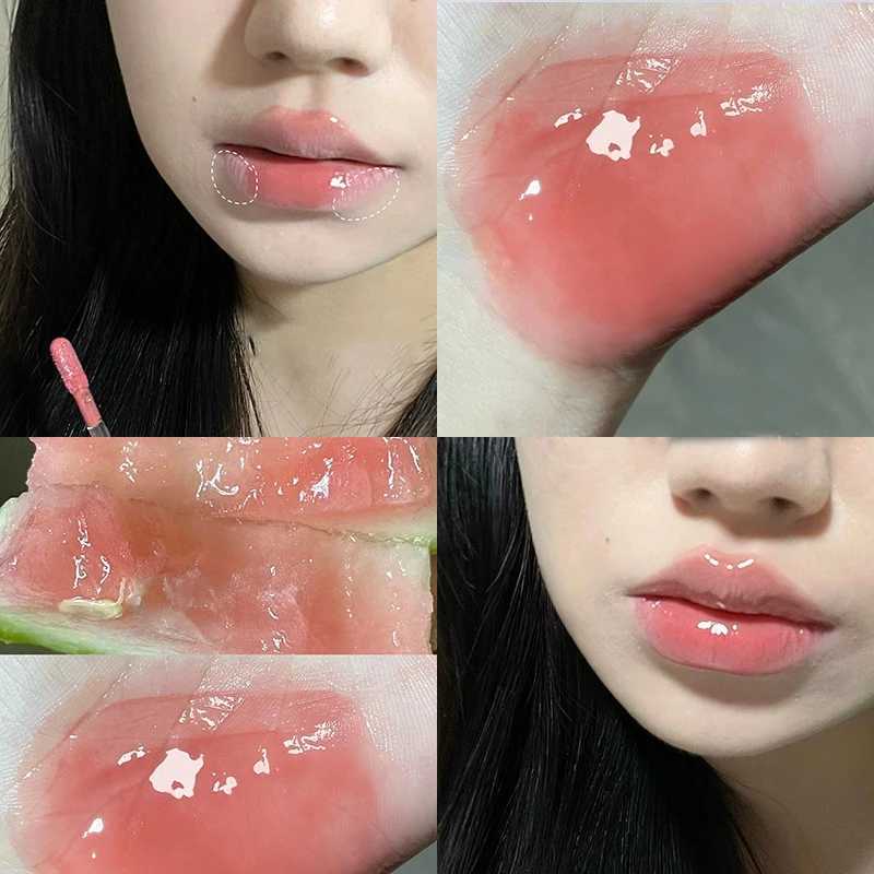 CAPPUVINI Love Shape Lipstick Flower Jelly Water Lip Gloss Clear Light Hydrating Lip Tint Non-stick Cup Korean Cosmetics XJ250623