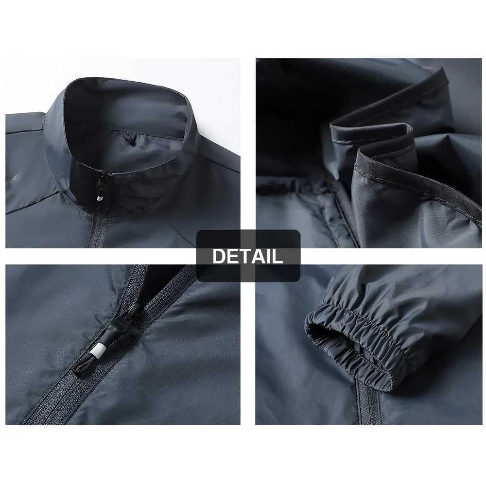 Summer New Mens Sun Protection Skin Coat Lightweight Breathable Ice Silk Stand Collar Sunscreen Jacket Outdoor Camping Jacket W250623