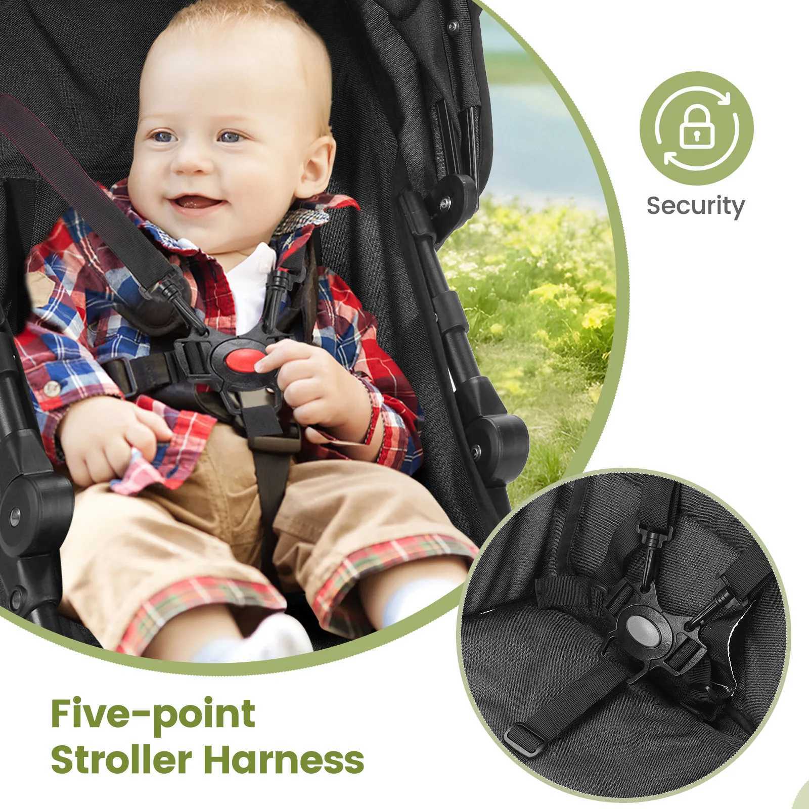 Childrens Stroller Can Sit or Lie Down Lightweight Folding High Landscape Four-wheeled Pocket StrollerXJ250623