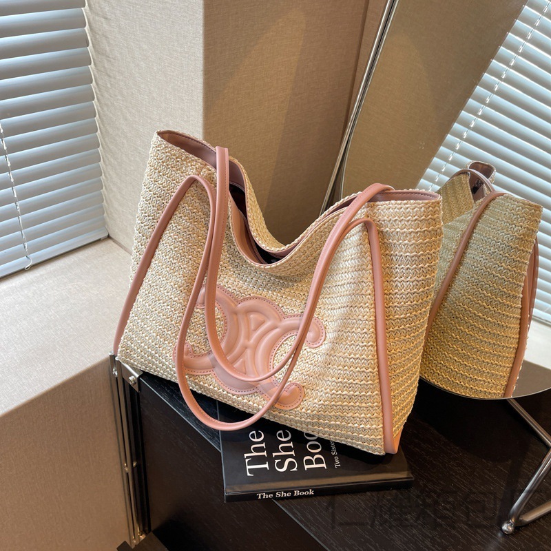 Free Shipping Designer Bag Large Luxury Bag Capacity Straw Woven Bag For Women 2025 New Handmade Woven Bag Vacation Beach Shoulder Bag Trendy Fashion 