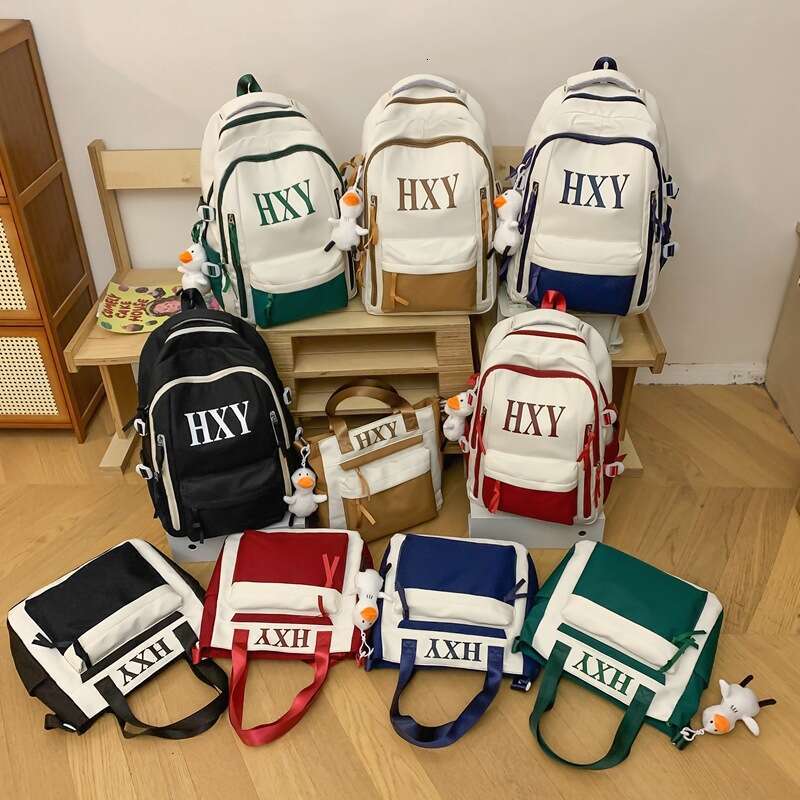 New Zipper Nylon Fabric Printed Large Capacity Backpack Single Shoulder Outdoor Practical Simple Elegant Trendy Versatile Bag