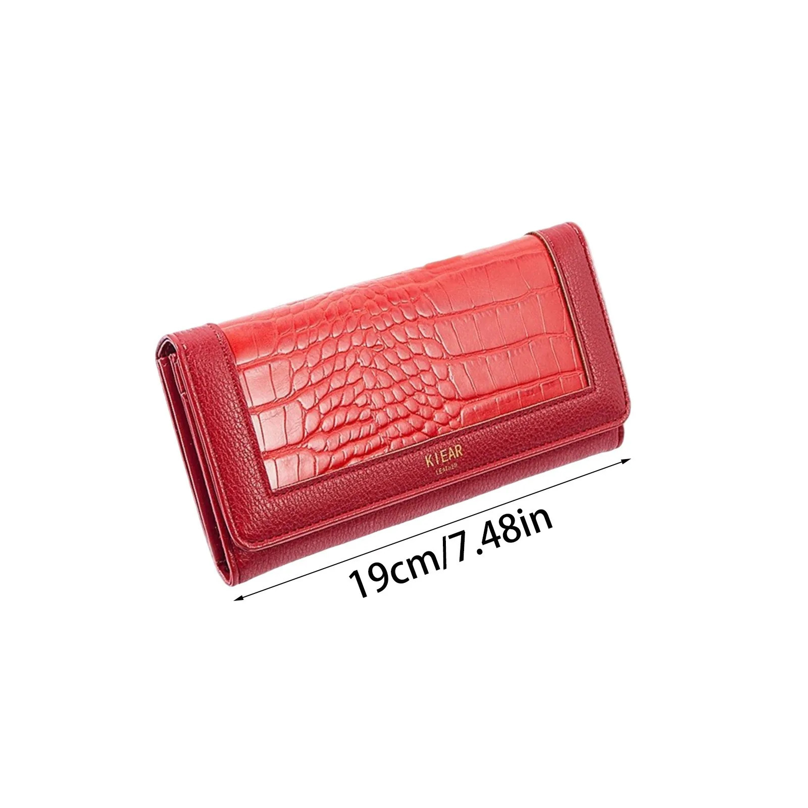 KIEAR Womens Wallet Long Wallet Fashion Buckle Clutch Solid Color 250617