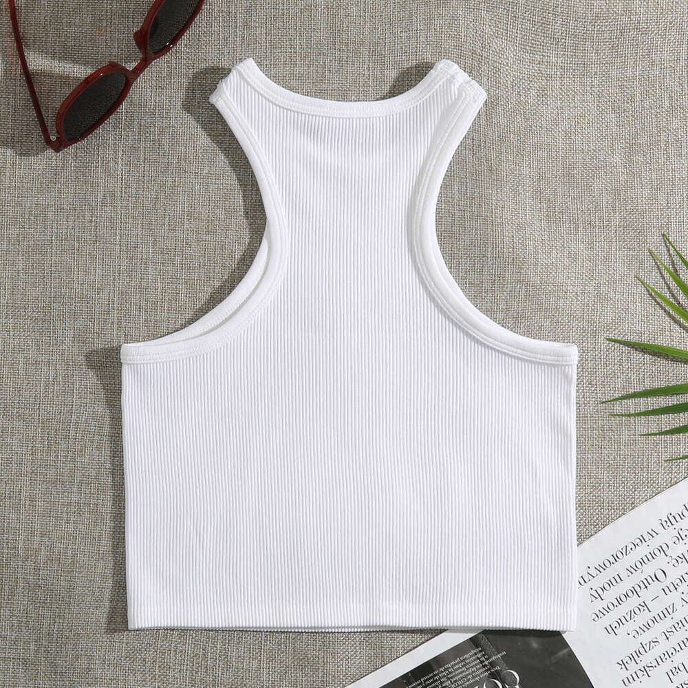 Women's Halter Neck Nylon Sports Bra Yoga Sweat-Wicking Seamless Underwear Running Quick-Dry Tank Top Short Style