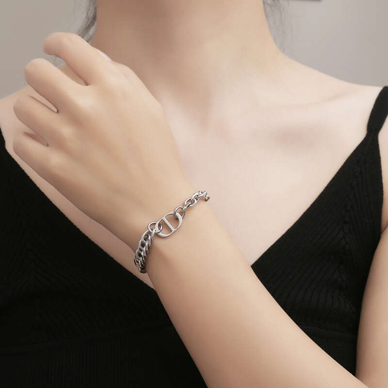 IMI Titanium Steel Bracelet for Men Trendy Ins Niche Design Unisex Accessories Minimalist Hip-Hop Jewelry YL335
